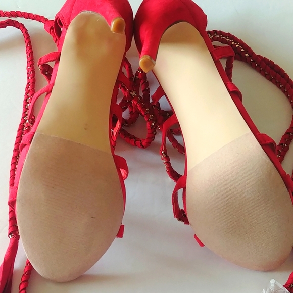 Just Fab 5" Heels W Ankle Wrap - Picture 4 of 8